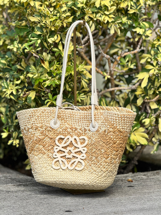 Lore Beige Raffia Bag