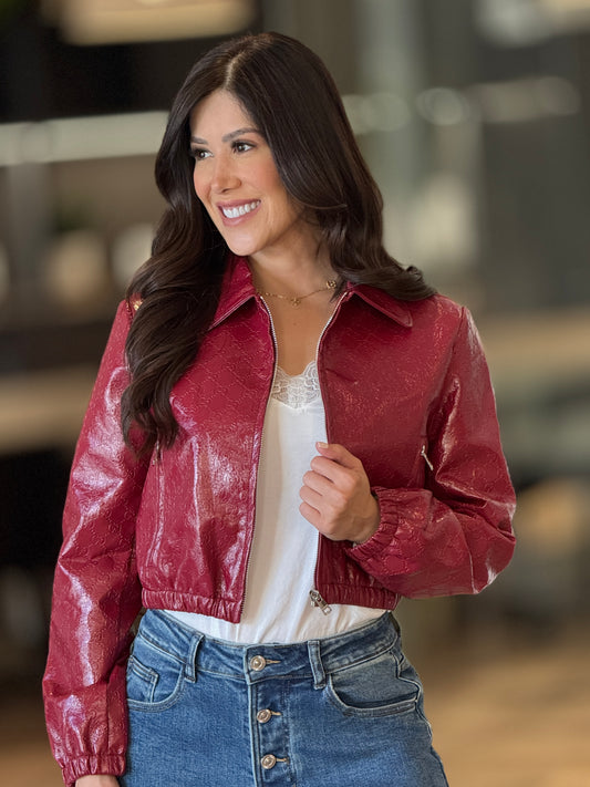 Gigi Red Leather Jacket