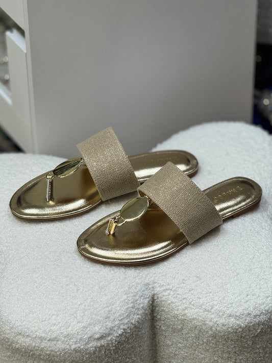 Valid Gold Slide Flats
