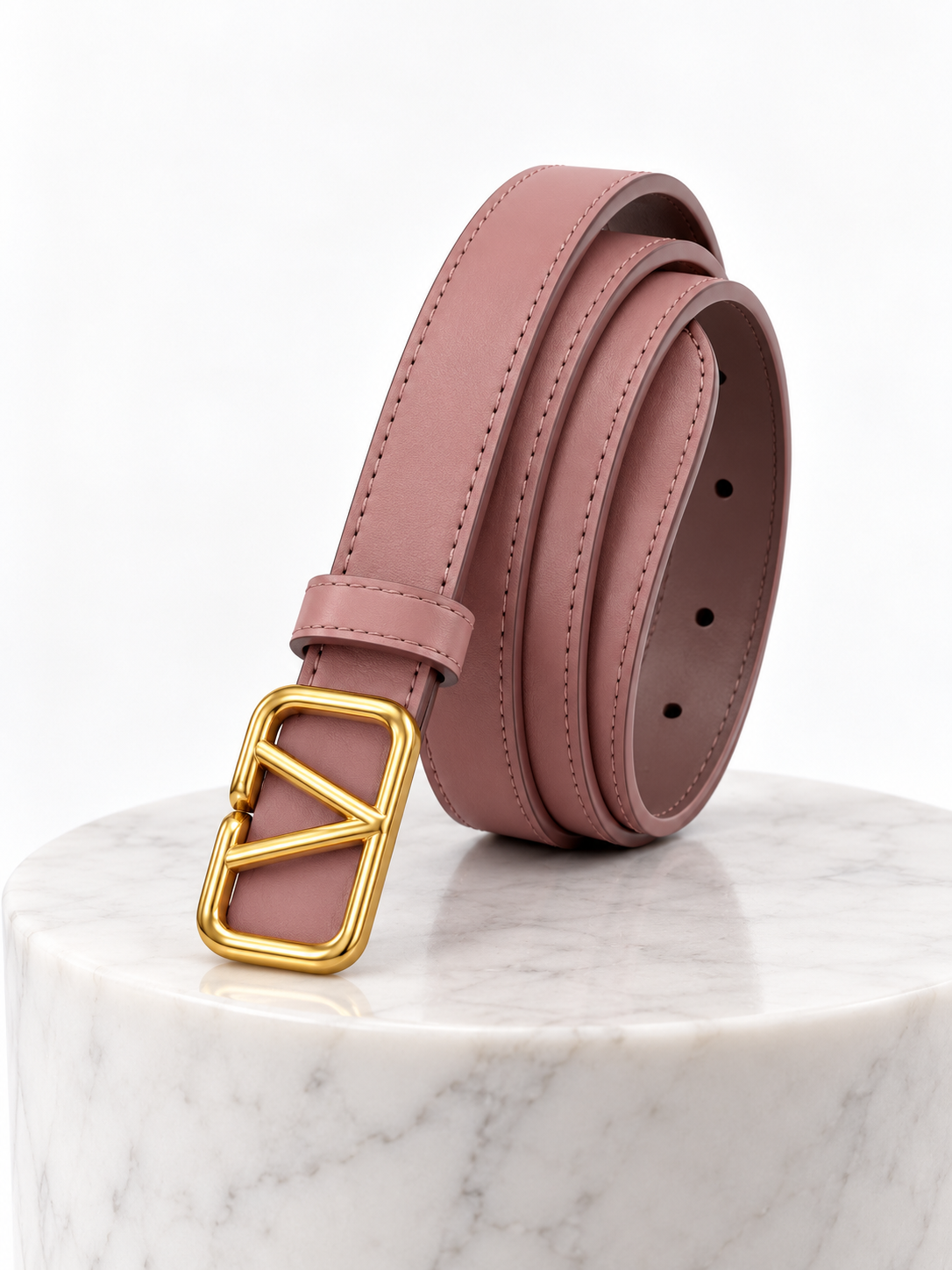 Valen Pink Thin Belt