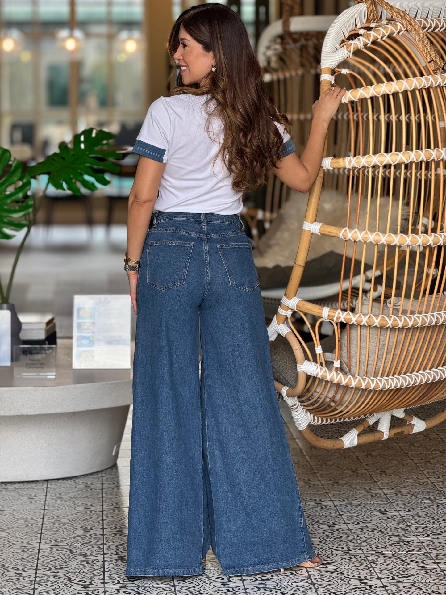 Verónica Lines Cutout Denim Pants