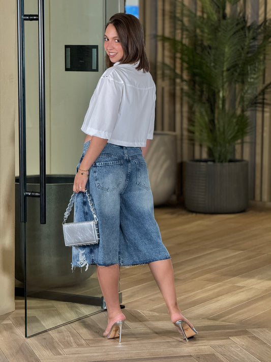 Gaia Denim Bermuda Shorts