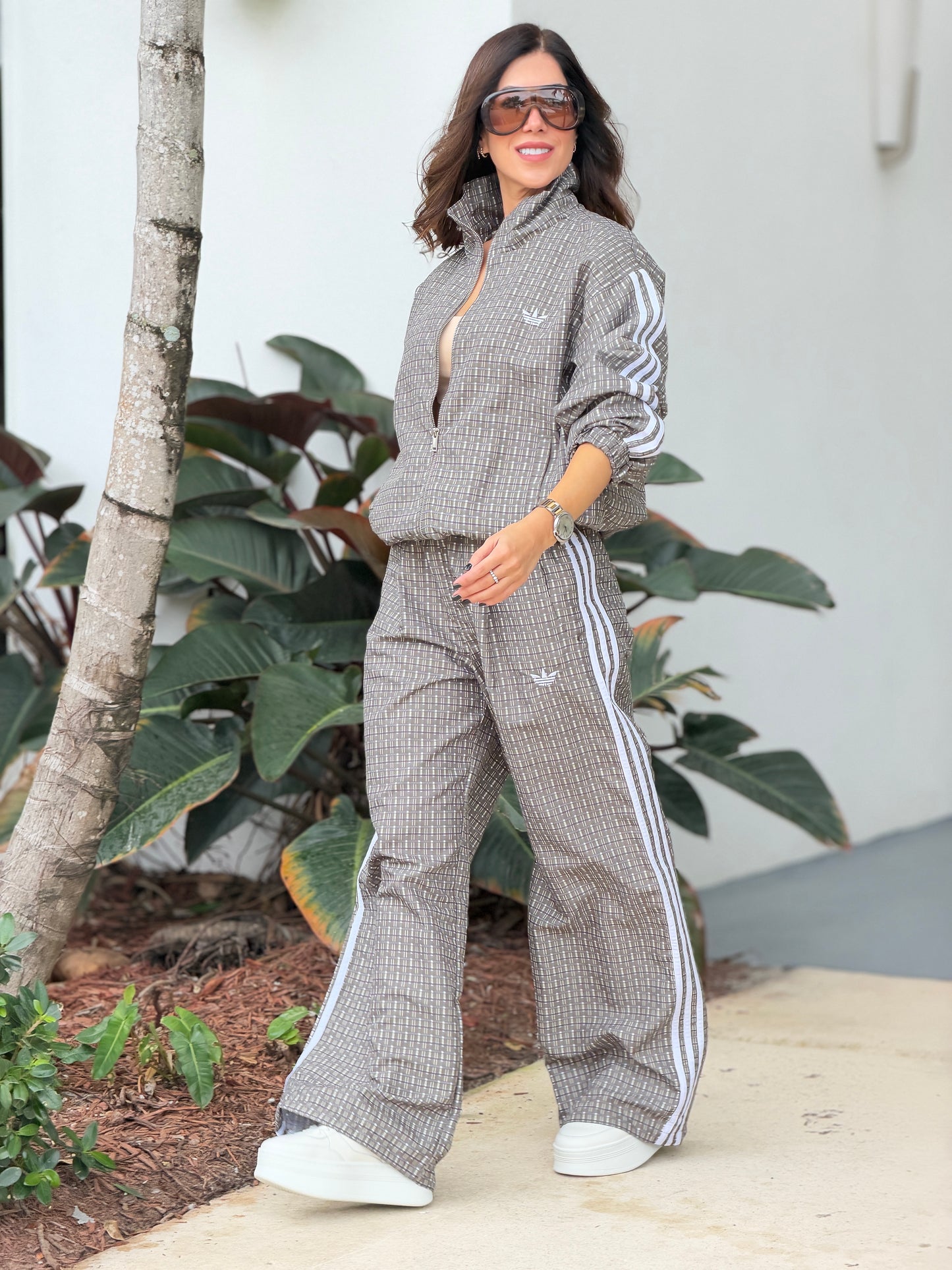 Addie Beige Plaid Sport Set