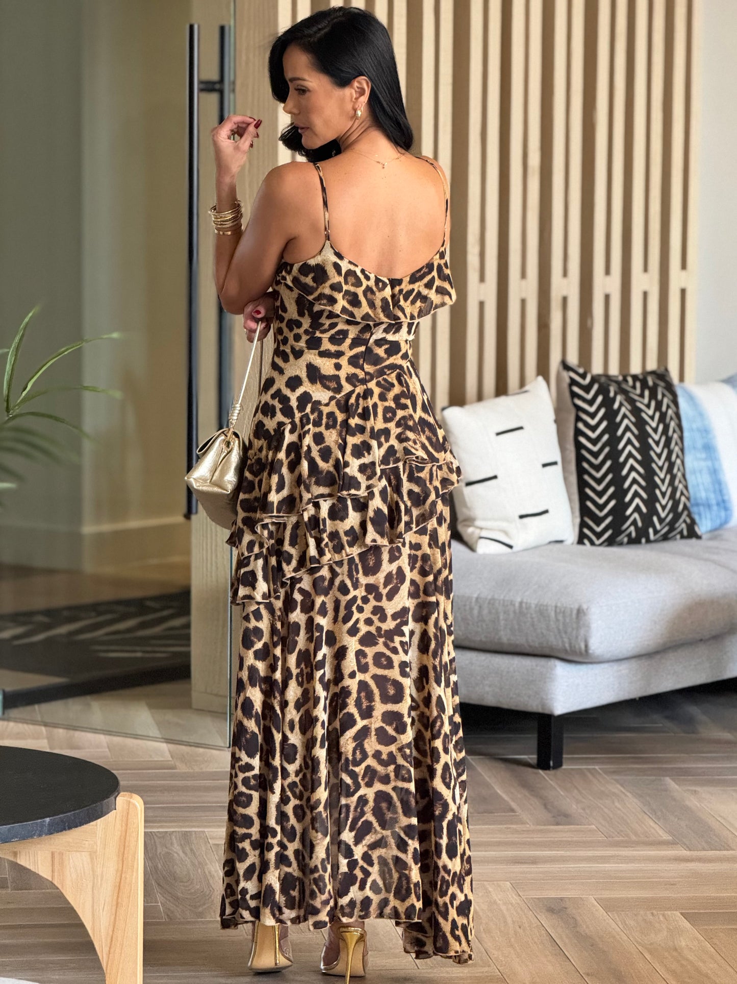 Norkys Leopard Ruffles Dress