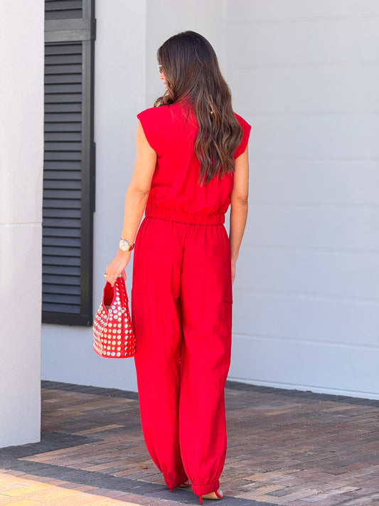Rivera Red Vest Set