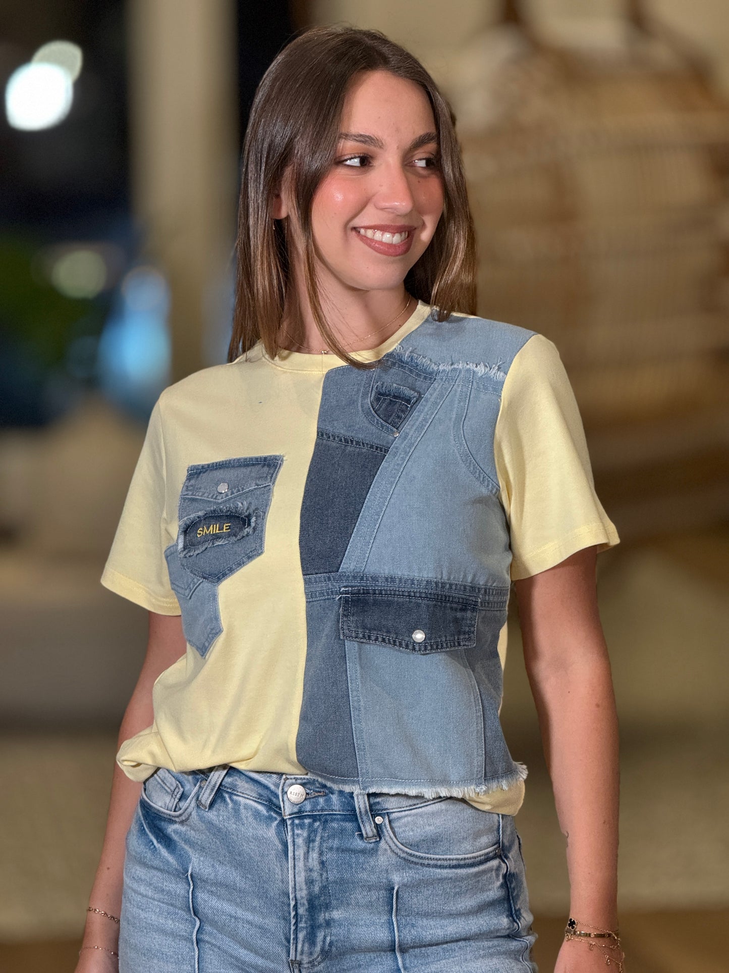 Smile Denim Yellow T-Shirt