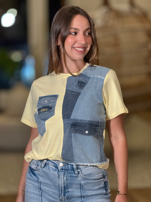 Smile Denim Yellow T-Shirt