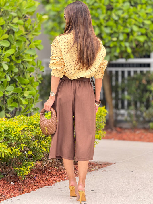 Linzy Yellow Polka Dots Jacket Top