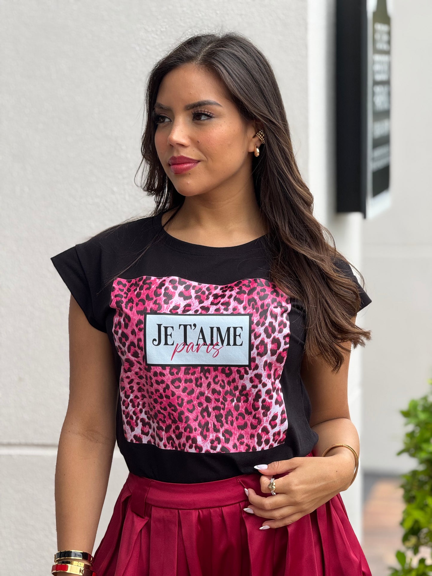 Cherry Pink Leopard T-shirt