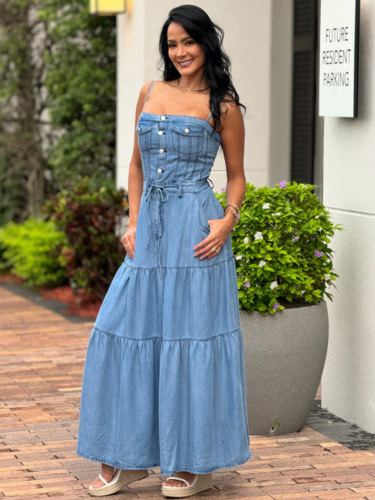 Norkys Denim Pockets Dress