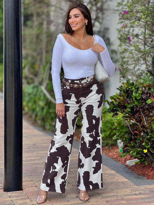 It’s a Rodeo Cow Print Pants