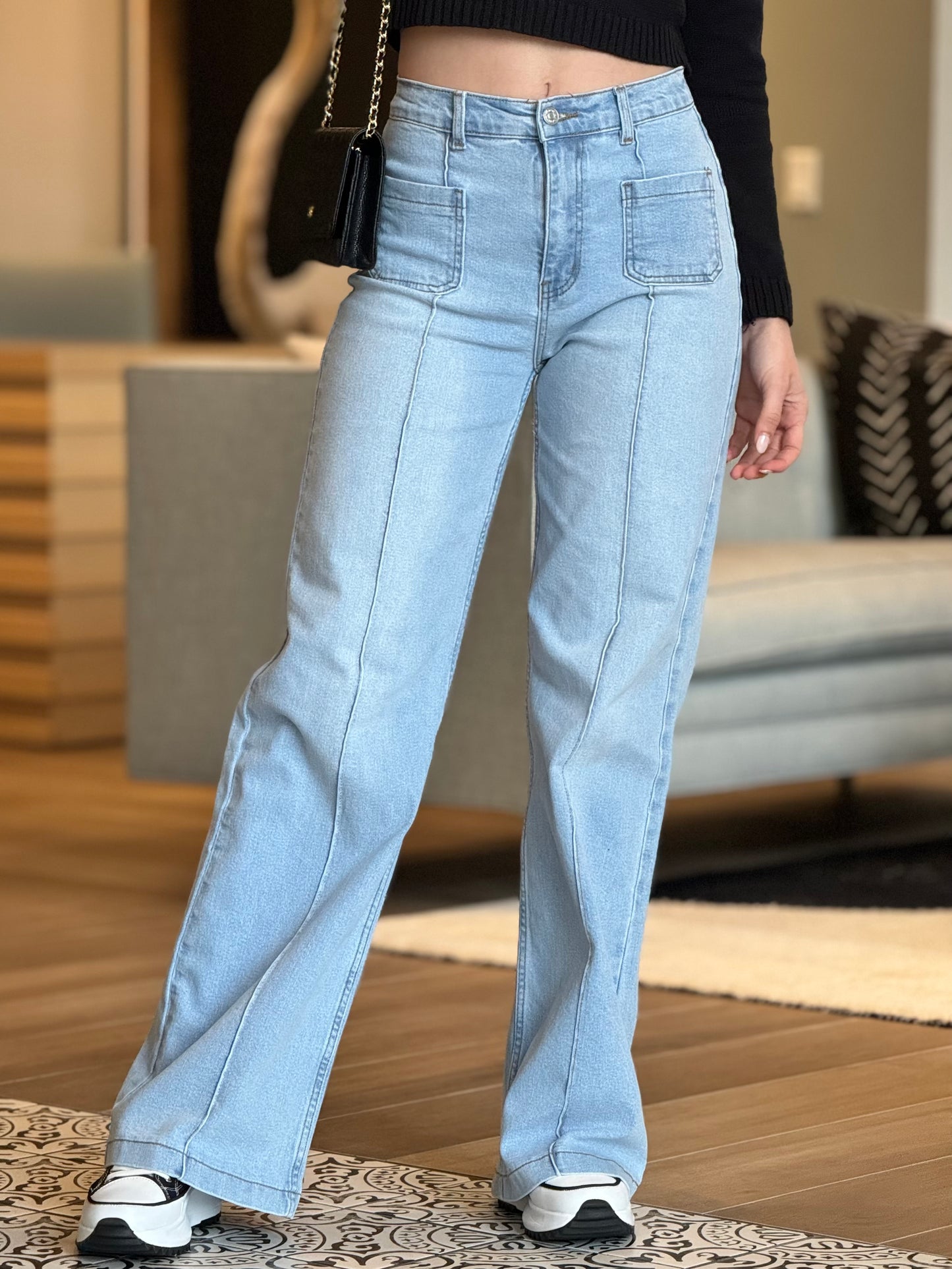 Vibrant Denim Straight Jeans