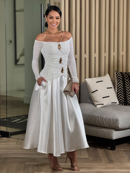 Seoul White Cutout Dress Gala