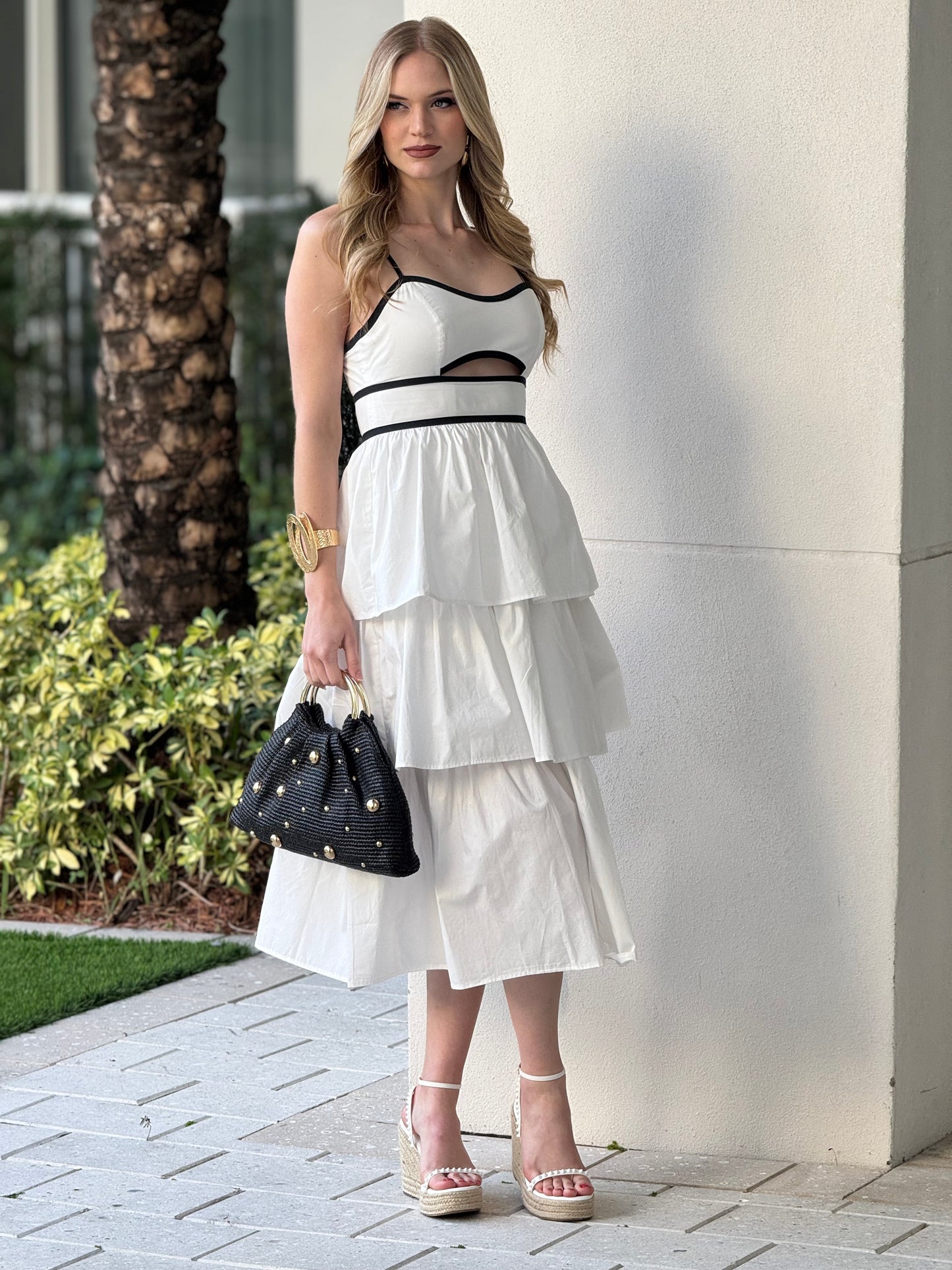 Alice White Ruffle Dress