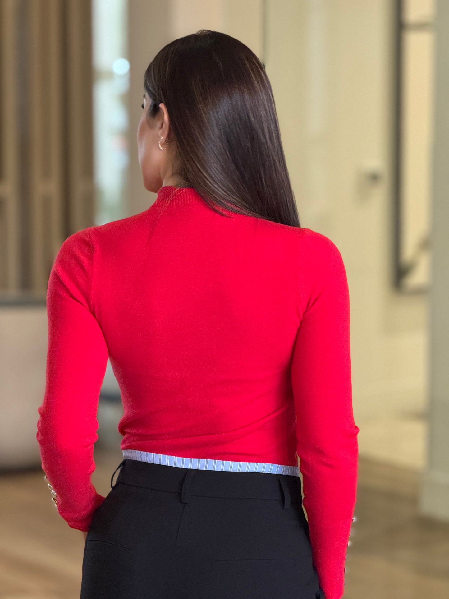 Francis Red Sweater Top