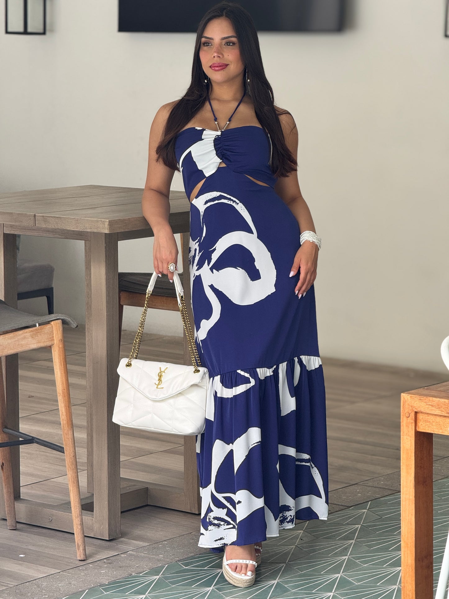 Milka Navy Print Dress