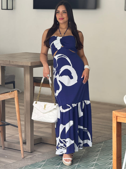 Milka Navy Print Dress