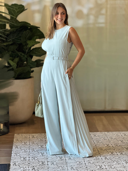 Mulla Mint Draped Jumpsuit