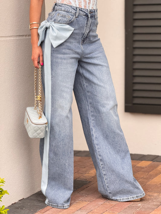 Rivera Denim/Blue Bow Jeans