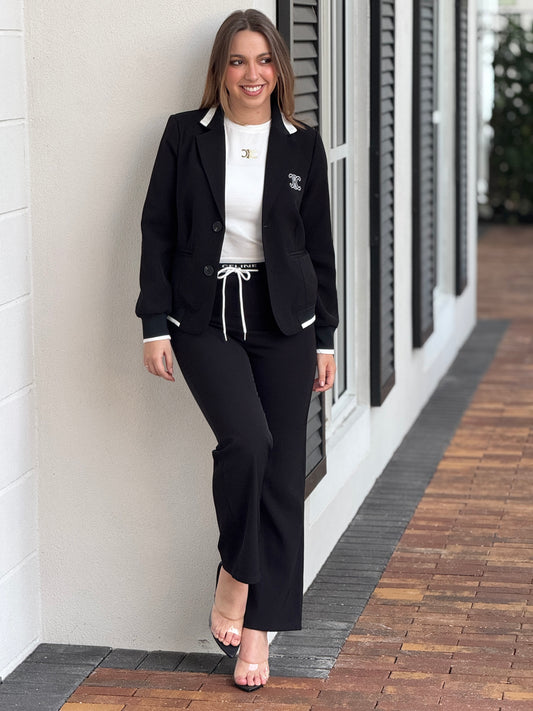 Celi Waistband Black Sport Set