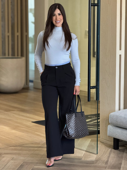 Marry Black/Blue Waistband Pants