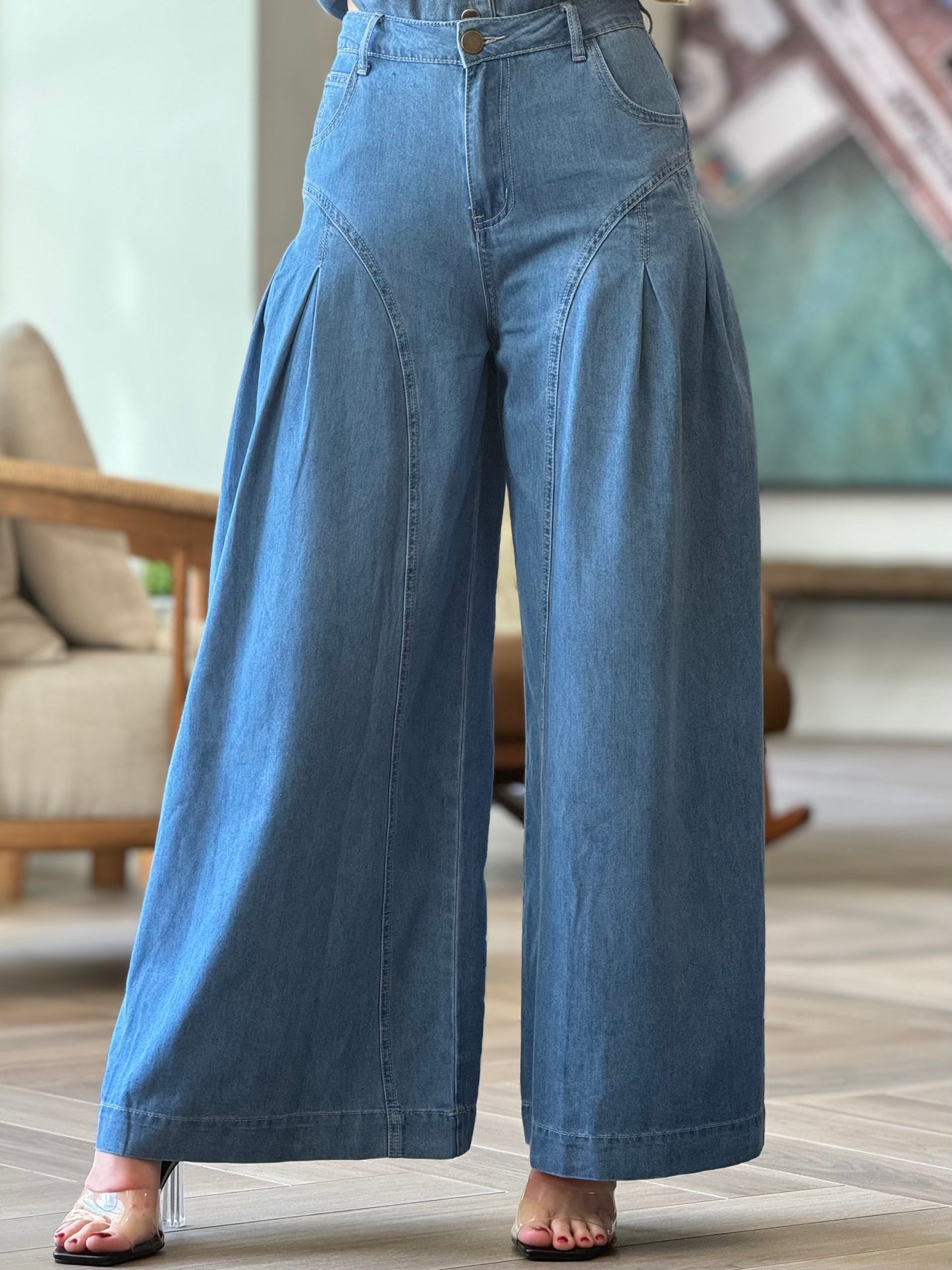 Mable Denim Palazzo Pants