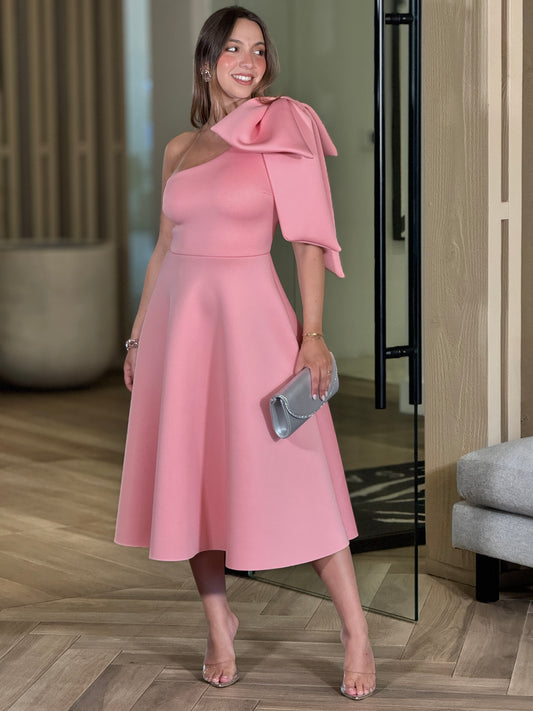 Romina Pink Bow Dress Gala