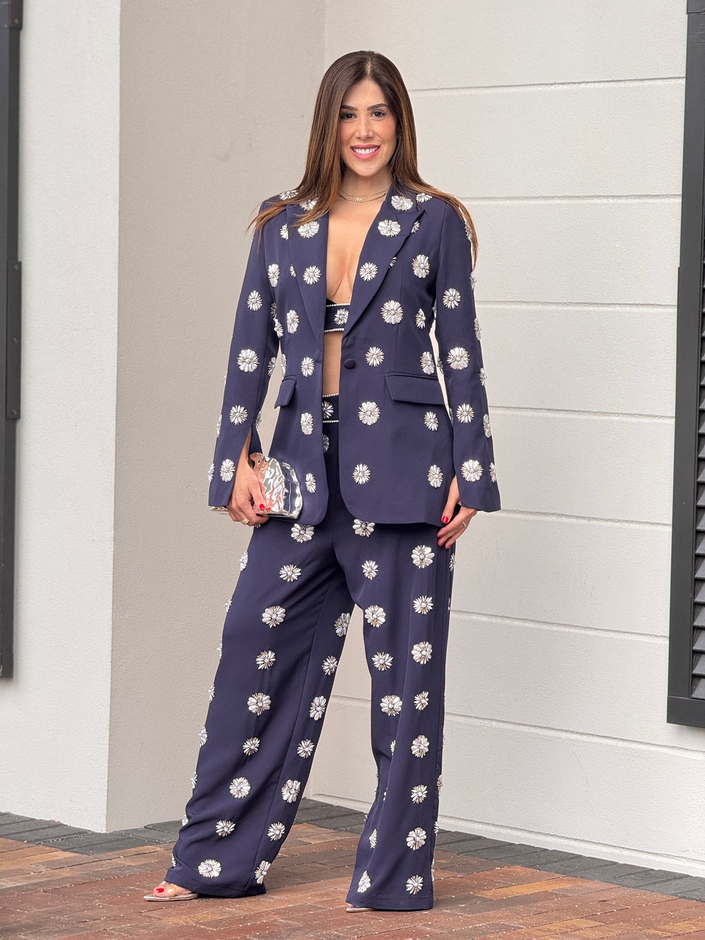 Diamond Navy Rhinestones 3-Piece Set