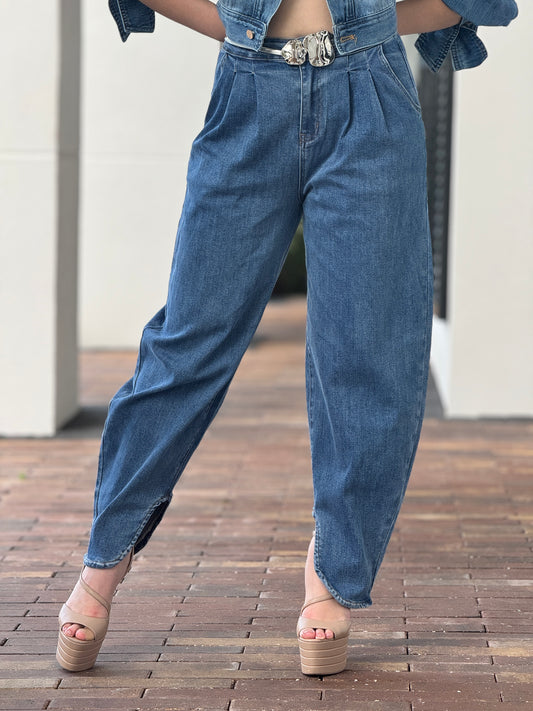 Shirley Denim Barrel Pants