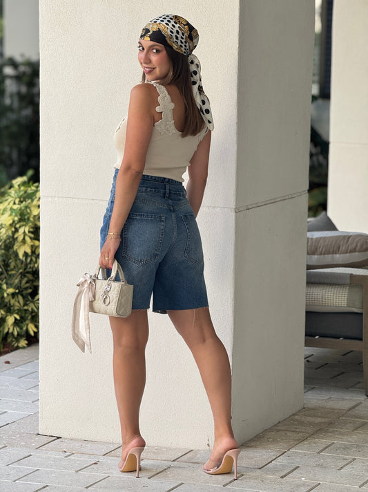 Gaia Beige Torchon Top