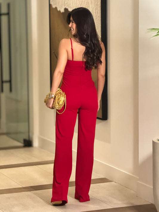 Valentine Red/Gold Jumpsuit