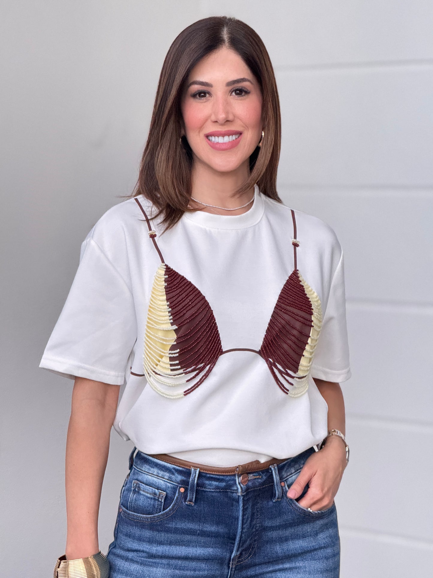 The Bra Brown/Yellow T-Shirt