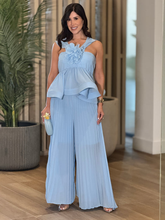 Anne Baby Blue Ruffle Set