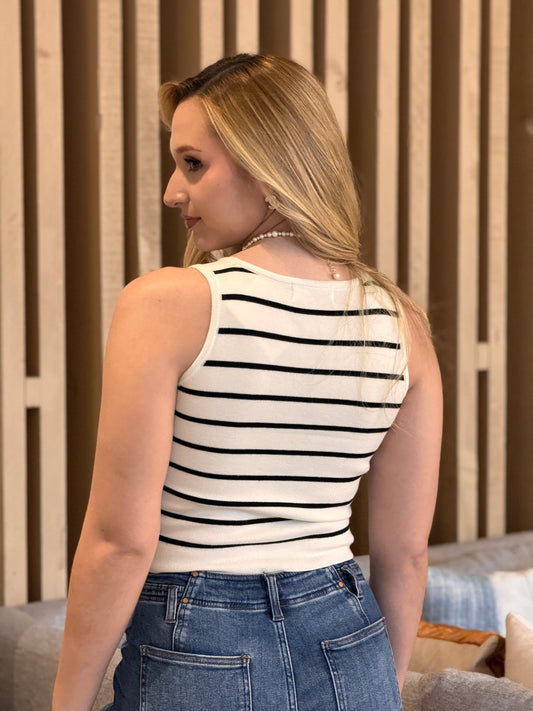 Dory Yvory/Black Lines Top