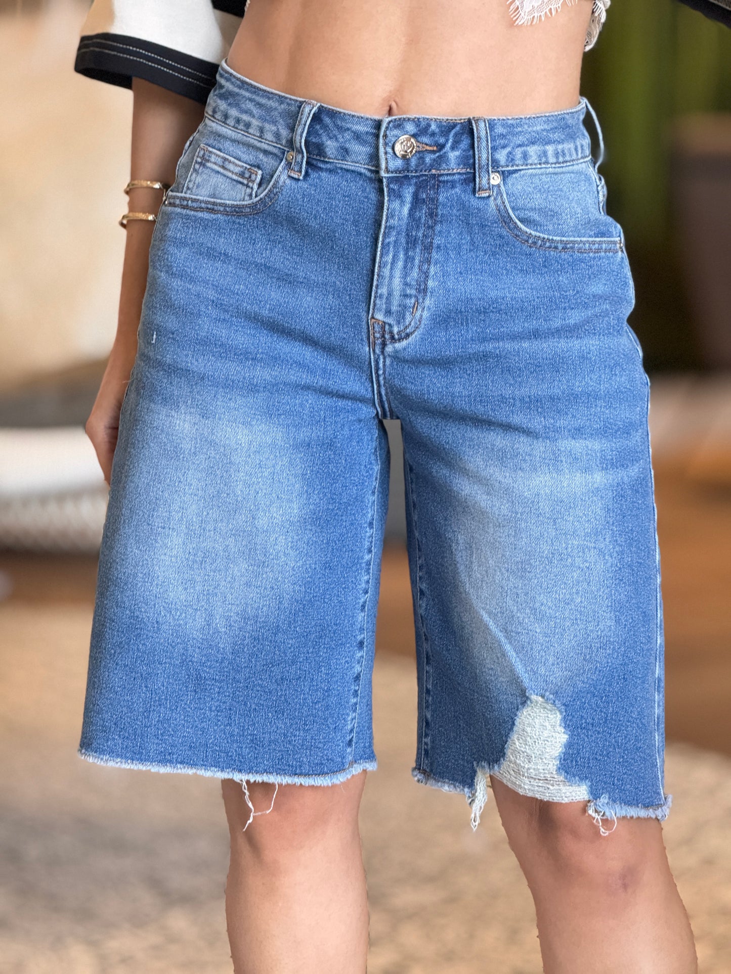 Itoo Denim Capri Pants