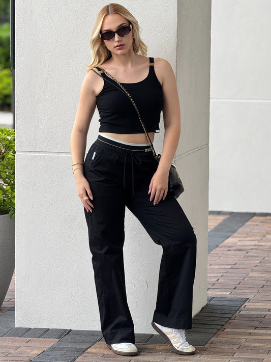 Mui Black Sport Pants