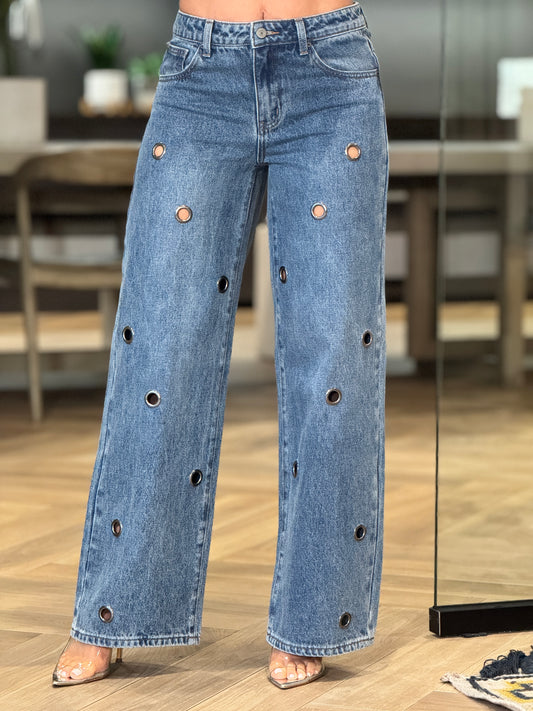 Roma Rings Straight Jeans