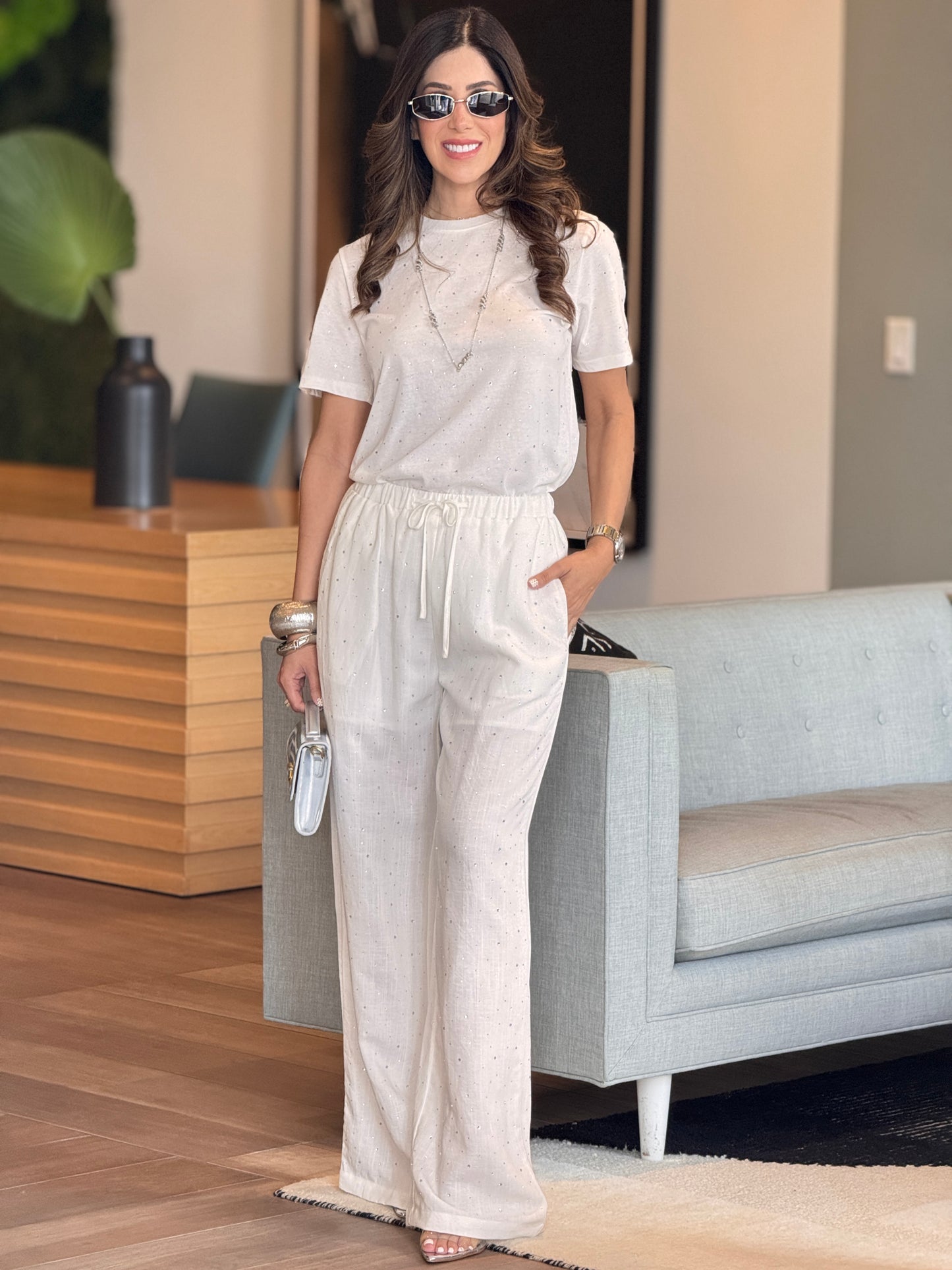 Filipa White Rhinestone Set