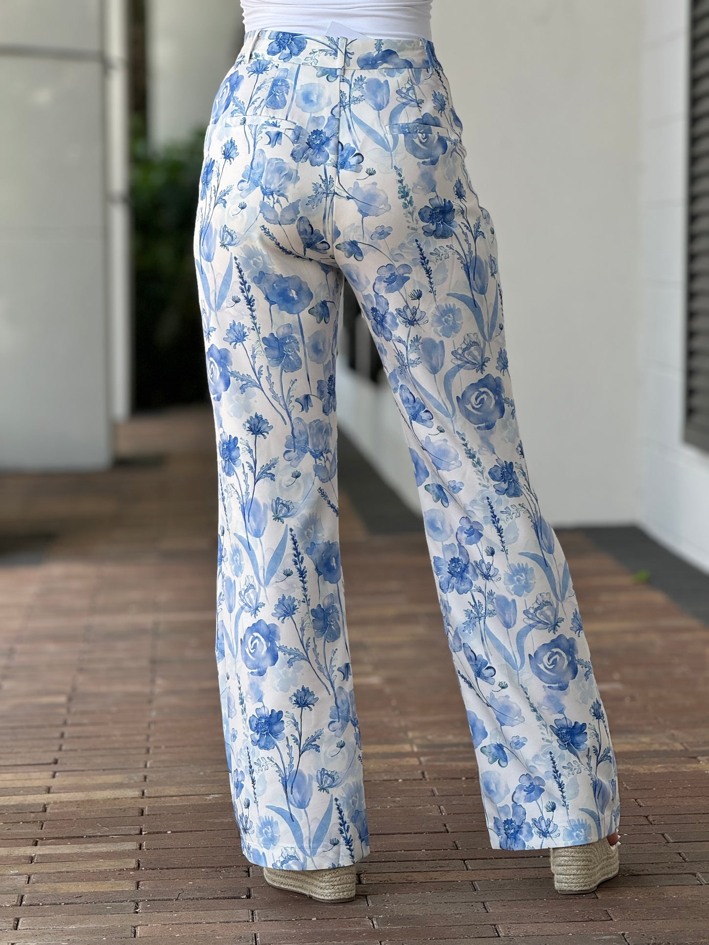 Ovianca Blue Floral Pants