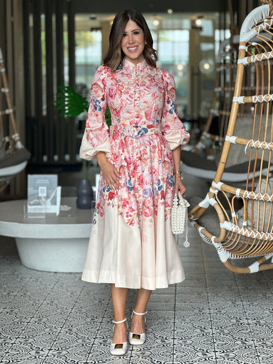 Gardenia Pink Floral Dress