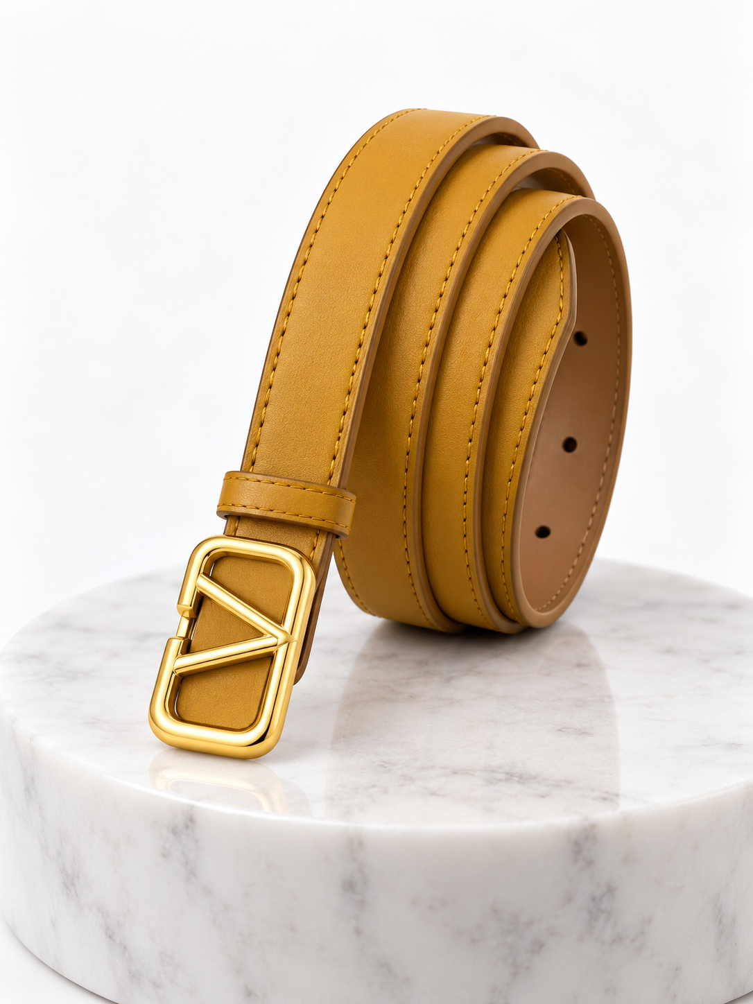 Valen Yellow Thin Belt