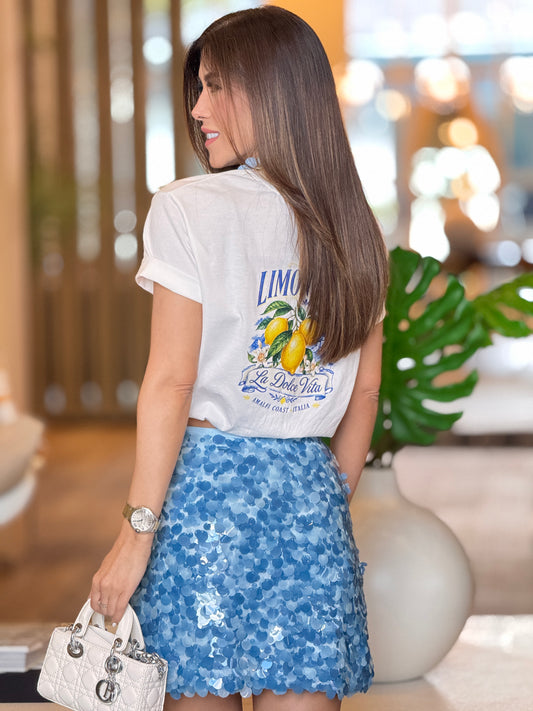 Voguish Ciao Lemon White T-Shirt