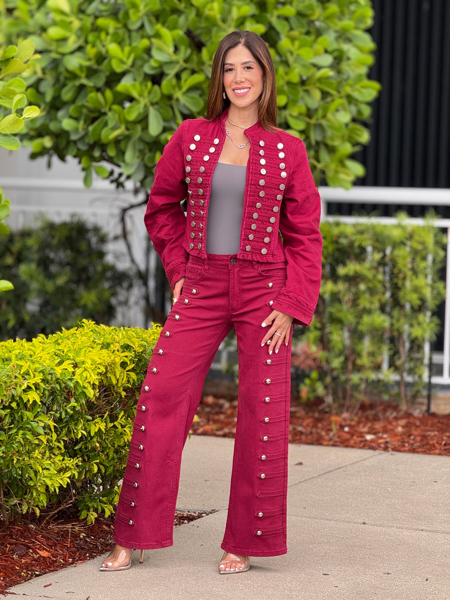 Gyna Napo Burgundy Jeans
