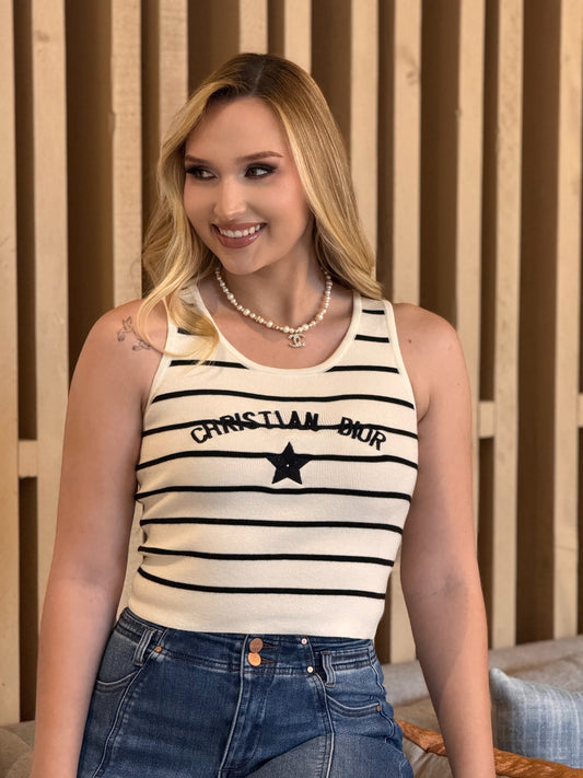 Dory Yvory/Black Lines Top