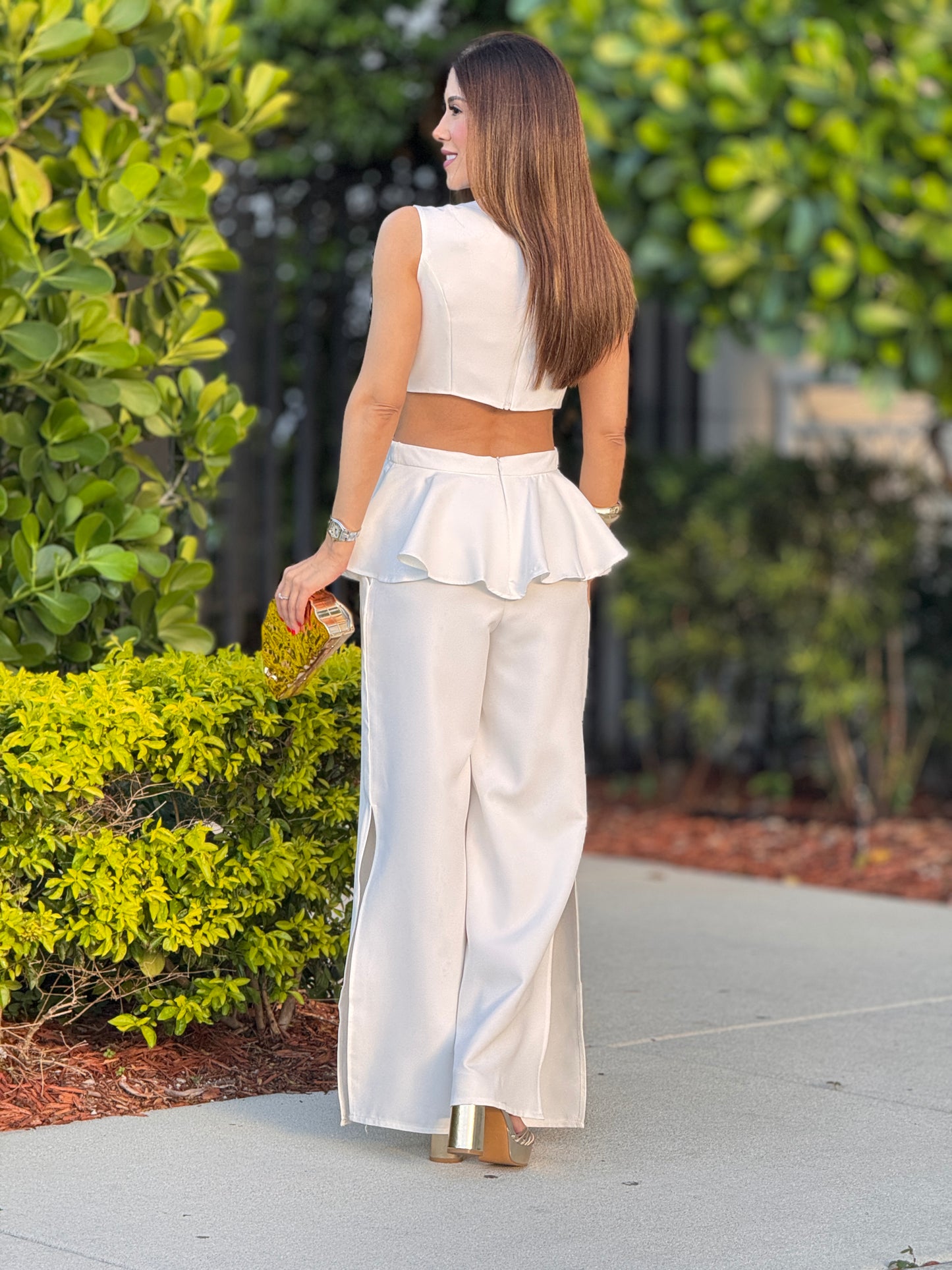 Lucy White Cutout Jumpsuit Gala