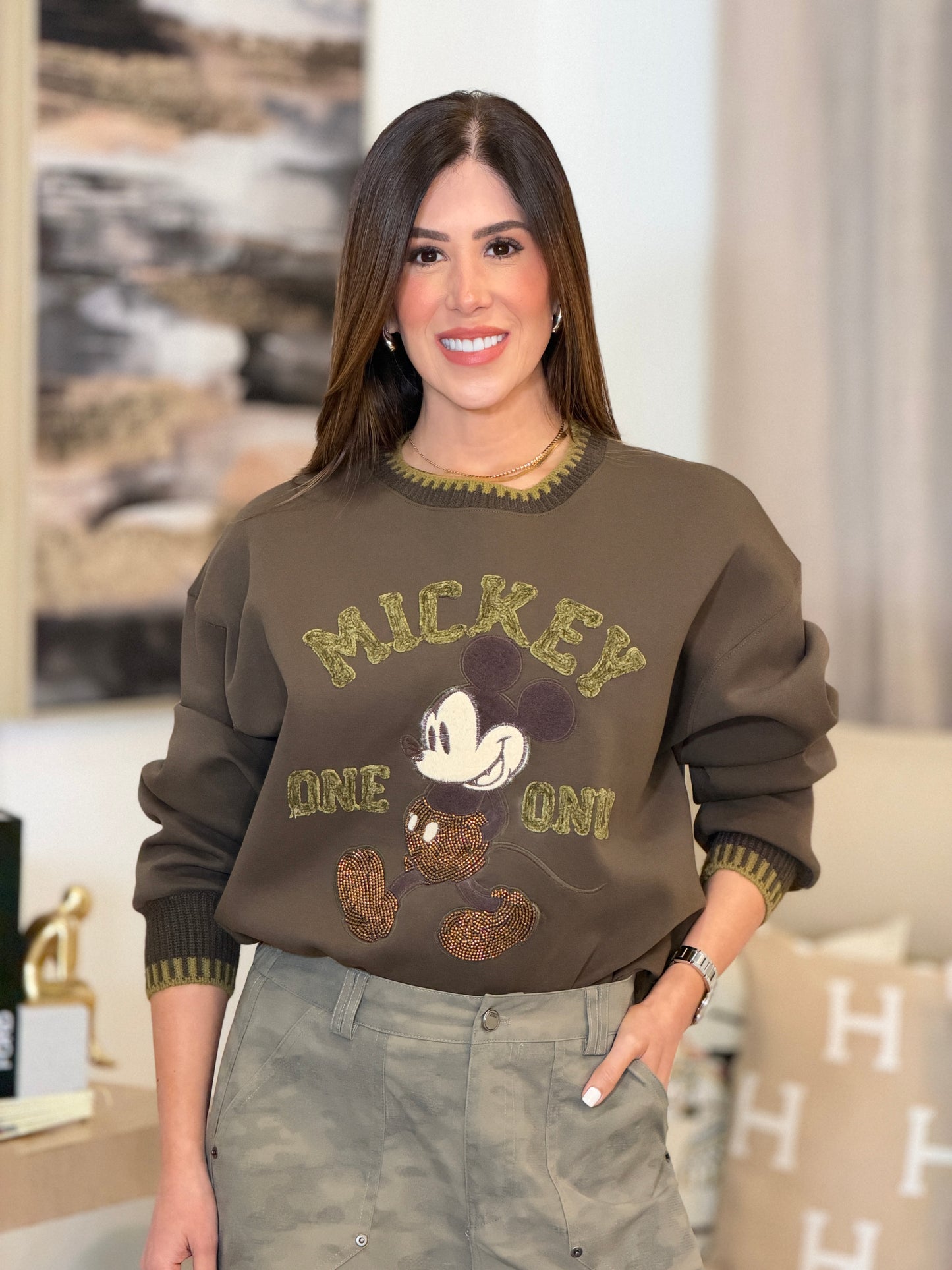 2509 Mick Green Embro Sweater Top
