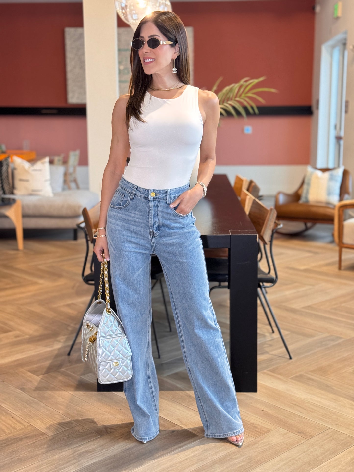 Cece Subtle Mid Denim Jeans