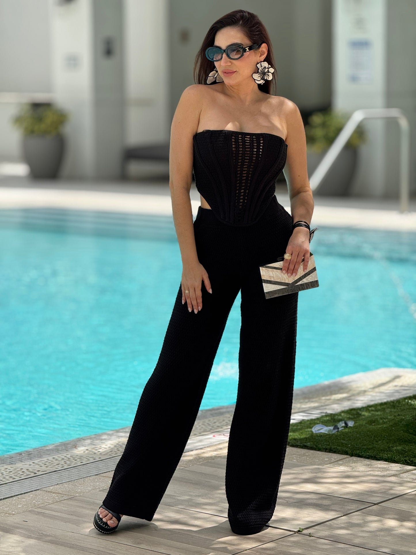 Kennedy Black Crochet Set