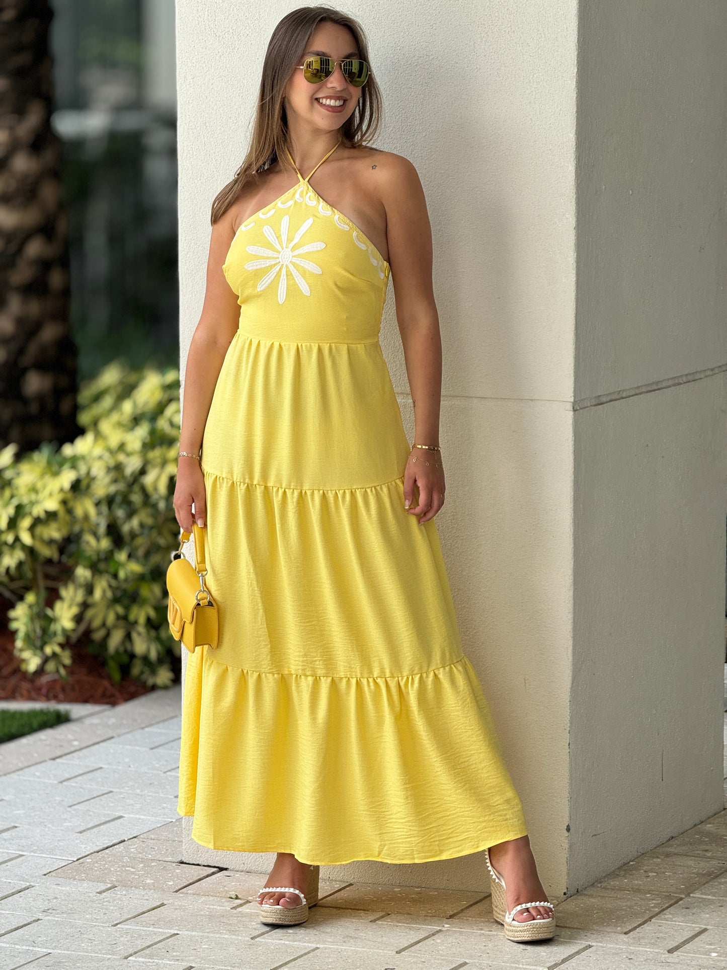 Milka Yellow Flower Dress