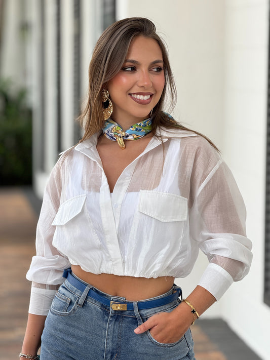 Dreamy White Sheer Blouse